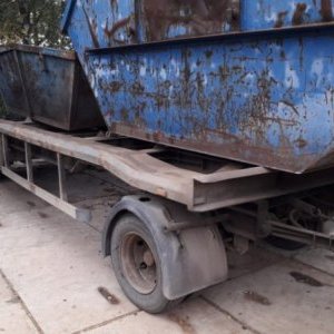 foto 6x2 hook+crane Volvo+trailer 13t metal waste scrap